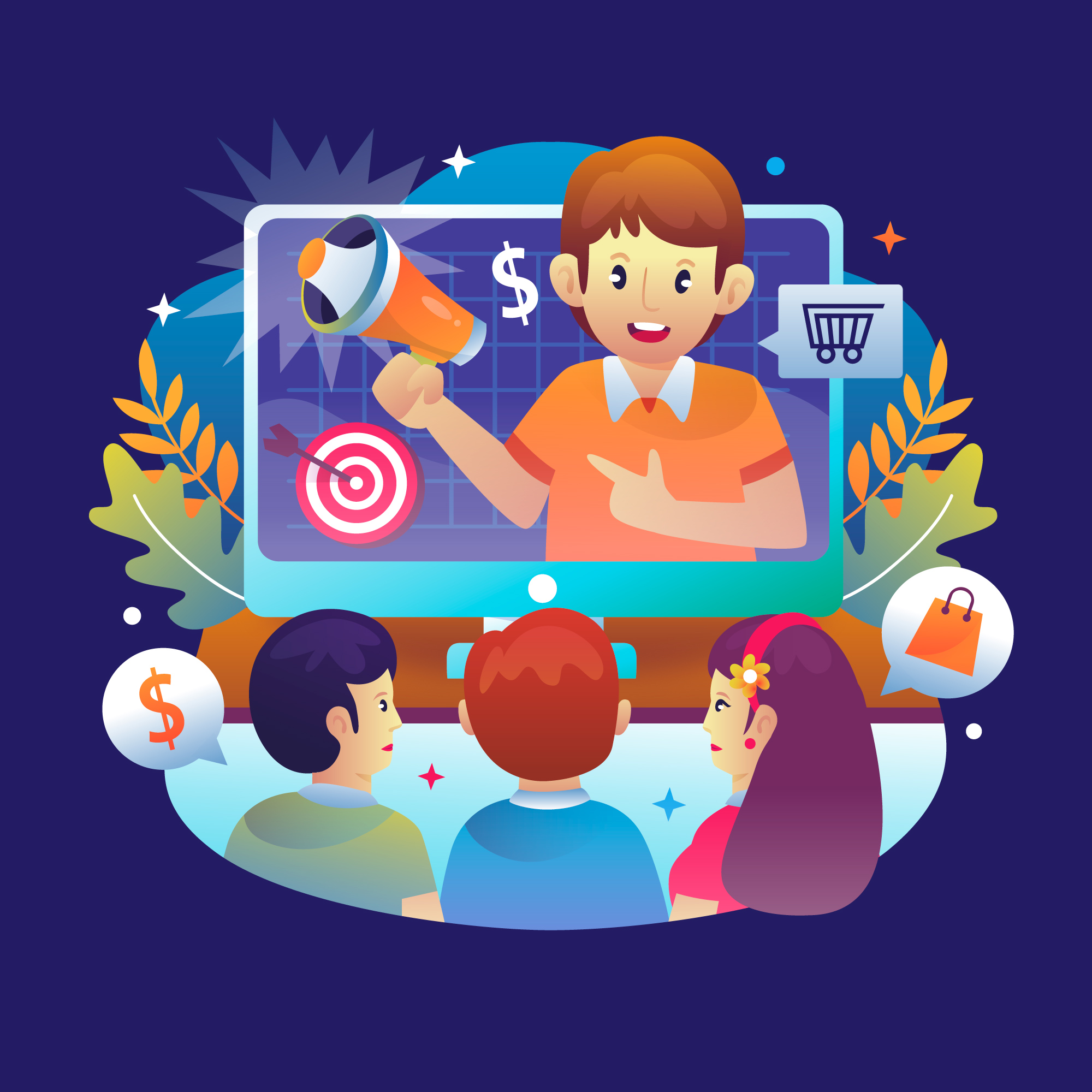 Professional using technology